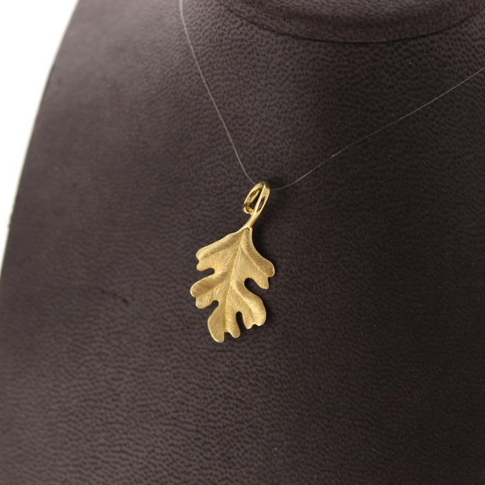 Ole Lynggaard Hanger Eikenblad A3007-402 18K Geelgoud Tweedehands 81801-3036 Juwelier Clem Vercammen.jpg