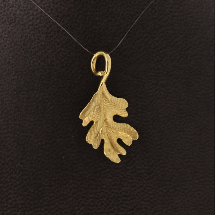 Ole Lynggaard Hanger Eikenblad A3007-402 18K Geelgoud Tweedehands 81801-3036 Juwelier Clem Vercammen.jpg