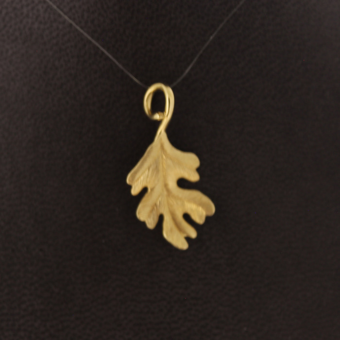 Ole Lynggaard Hanger Eikenblad A3007-402 18K Geelgoud Tweedehands 81801-3036 Juwelier Clem Vercammen.jpg