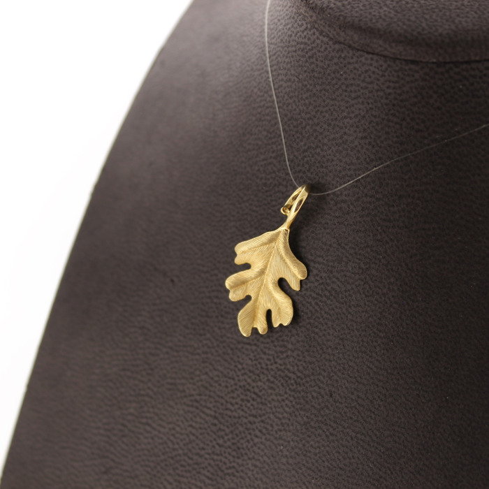 Ole Lynggaard Hanger Eikenblad A3007-402 18K Geelgoud Tweedehands 81801-3036 Juwelier Clem Vercammen.jpg