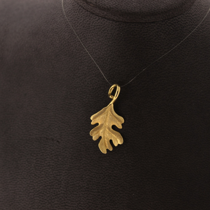 Ole Lynggaard Hanger Eikenblad A3007-402 18K Geelgoud Tweedehands 81801-3036 Juwelier Clem Vercammen.jpg