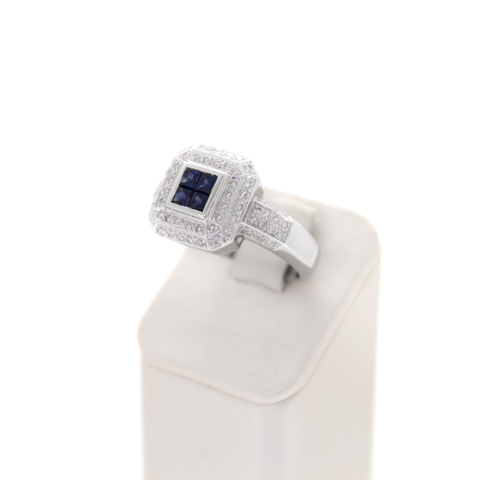 Ring Witgoud 18K Briljanten Saffier Tweedehands 99554-3090 Juwelier Clem Vercammen.jpg