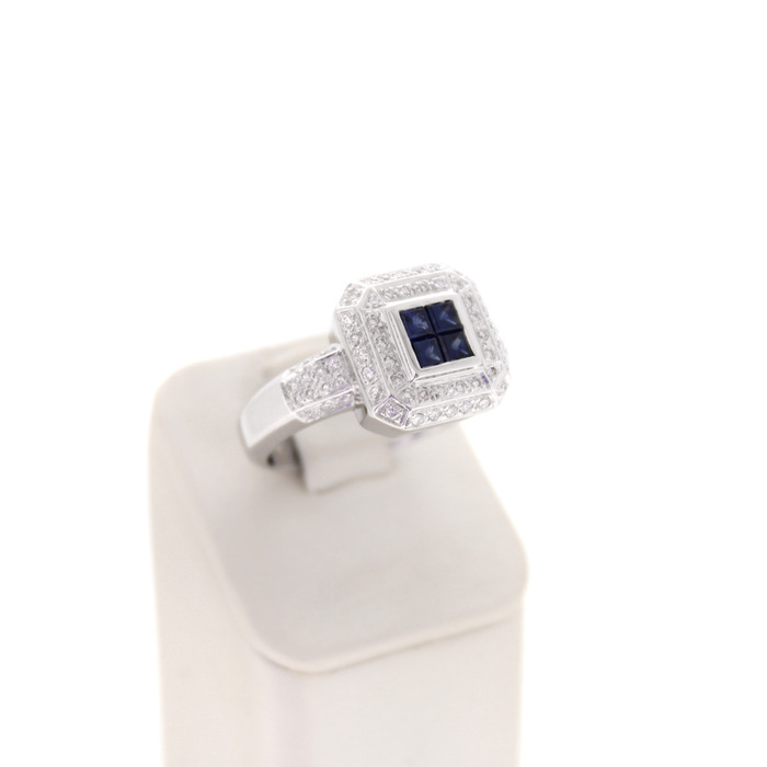 Ring Witgoud 18K Briljanten Saffier Tweedehands 99554-3090 Juwelier Clem Vercammen.jpg