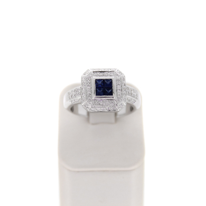 Ring Witgoud 18K Briljanten Saffier Tweedehands 99554-3090 Juwelier Clem Vercammen.jpg