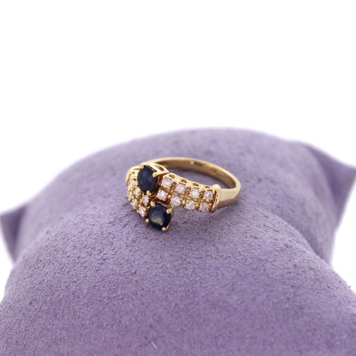 Moi Et Toi Ring Geelgoud 18 Karaat Briljanten Saffier Tweedehands 99555-3091 Juwelier Clem Vercammen.jpg