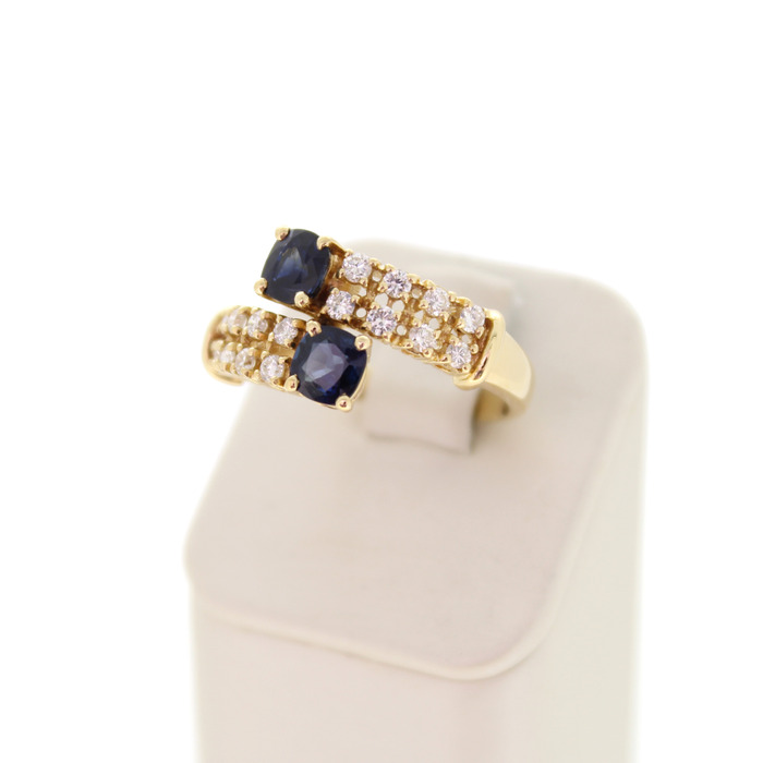 Moi Et Toi Ring Geelgoud 18 Karaat Briljanten Saffier Tweedehands 99555-3091 Juwelier Clem Vercammen.jpg