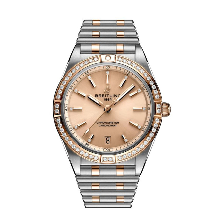 breitling chronomat 36 automatic copper diamonds steel gold u10380591k1u1 11250 juwelier clem vercammen.jpg