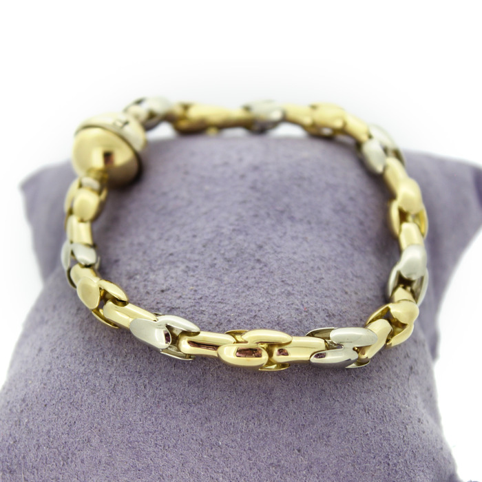 Armband Bicolor Wit Geelgoud 18 Karaat Tweedehands 81821-3106 Juwelier Clem Vercammen.jpg