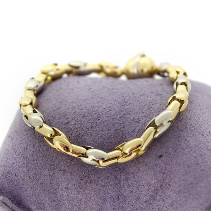 Armband Bicolor Wit Geelgoud 18 Karaat Tweedehands 81821-3106 Juwelier Clem Vercammen.jpg