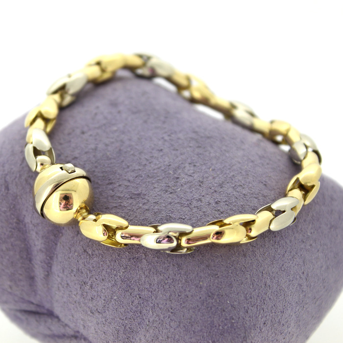 Armband Bicolor Wit Geelgoud 18 Karaat Tweedehands 81821-3106 Juwelier Clem Vercammen.jpg