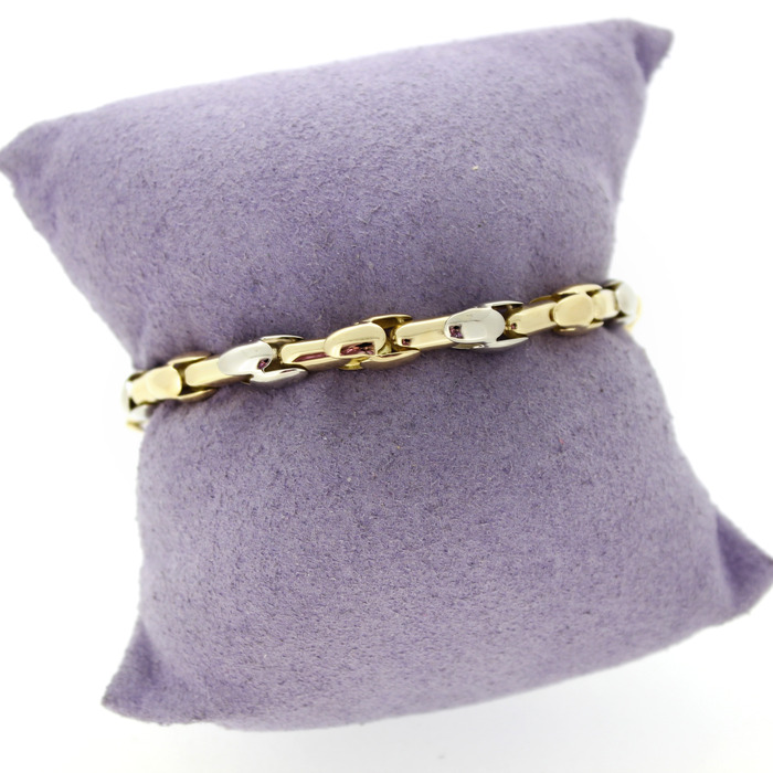 Armband Bicolor Wit Geelgoud 18 Karaat Tweedehands 81821-3106 Juwelier Clem Vercammen.jpg