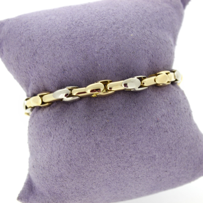Armband Bicolor Wit Geelgoud 18 Karaat Tweedehands 81821-3106 Juwelier Clem Vercammen.jpg