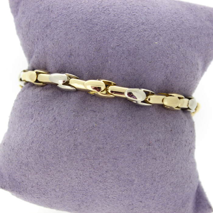 Armband Bicolor Wit Geelgoud 18 Karaat Tweedehands 81821-3106 Juwelier Clem Vercammen.jpg