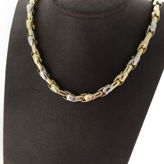 Juweel Collier bicolor wit en geelgoud 18 karaat '81820-3105-TWDH' Juweel Collier bicolor wit en geelgoud 18 karaat '81820-3105-TWDH'