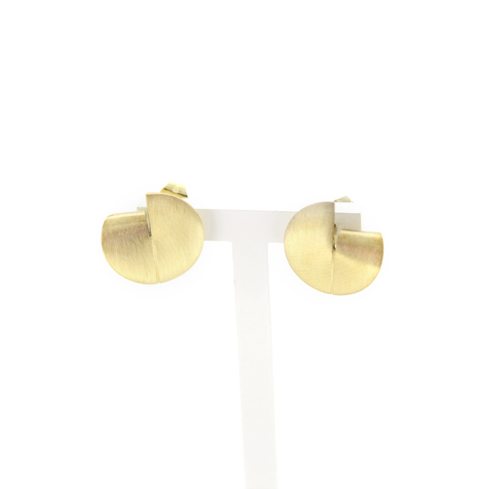 Oorstekers Geelgoud 18K Mat Tweedehands 81827-3112 Juwelier Clem Vercammen.jpg