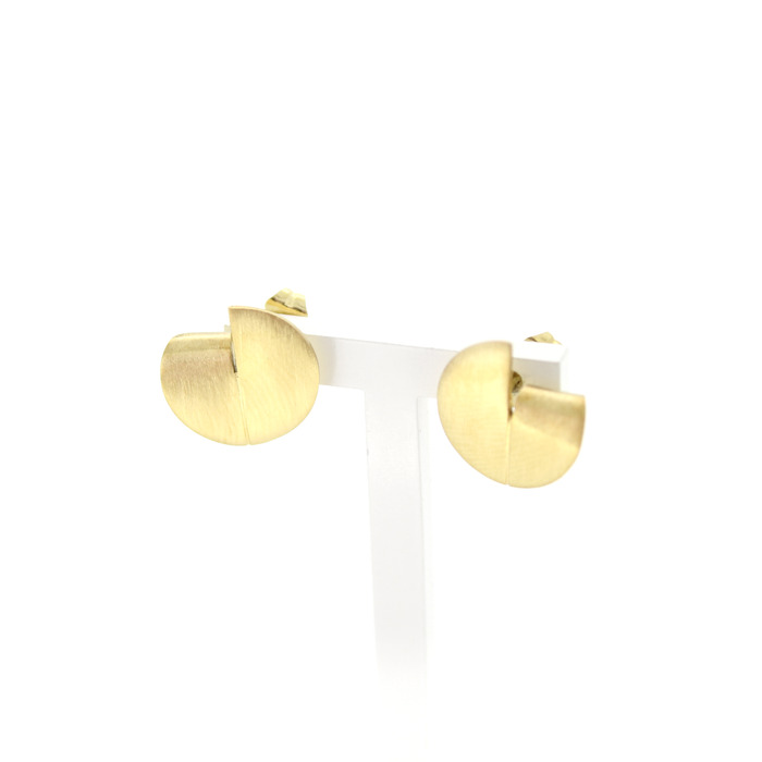 Oorstekers Geelgoud 18K Mat Tweedehands 81827-3112 Juwelier Clem Vercammen.jpg