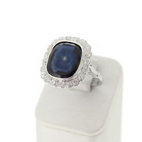 Juweel Ring vintage witgoud 18 karaat briljanten en Saffier '81825-3110-TWDH' Juweel Ring vintage witgoud 18 karaat briljanten en Saffier '81825-3110-TWDH'