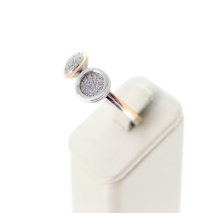 Ring Bicolor Wit Rose goud 18Karaat Briljanten Tweedehands 1059-3097 Juwelier Clem Vercammen.jpg