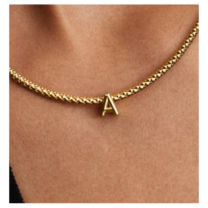 275645 01 Pandora Bedel Letter A 14k Pleetgoud 763947C00 Juwelier Clem Vercammen.jpg