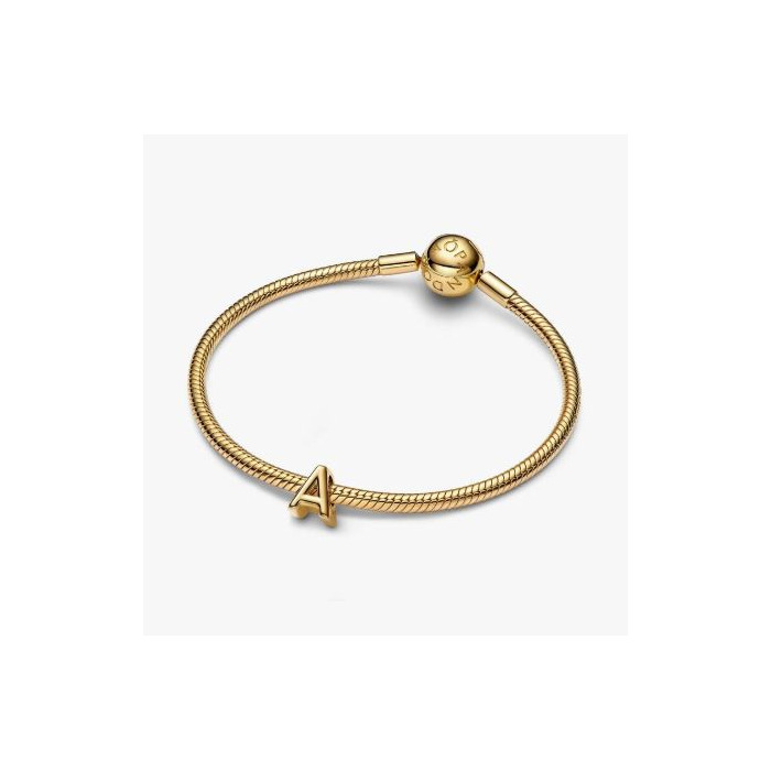 275645 01 Pandora Bedel Letter A 14k Pleetgoud 763947C00 Juwelier Clem Vercammen.jpg