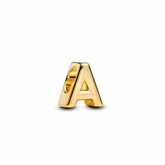 Juweel PANDORA Bedel Letter A 14K pleetgoud 763947C00 Juweel PANDORA Bedel Letter A 14K pleetgoud 763947C00