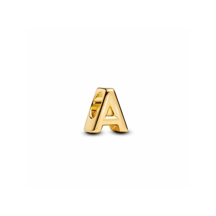 275645 01 Pandora Bedel Letter A 14k Pleetgoud 763947C00 Juwelier Clem Vercammen.jpg