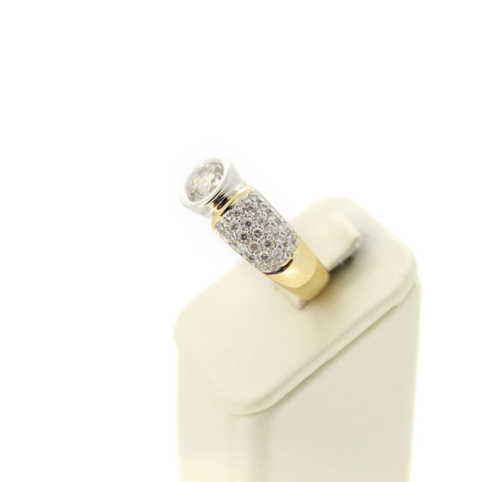 Ring Bicolor Wit Geelgoud 18K Briljanten Tweedehands 99558-3121 Juwelier Clem Vercammen.jpg