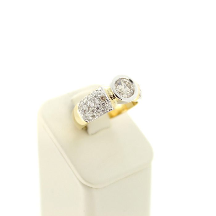 Ring Bicolor Wit Geelgoud 18K Briljanten Tweedehands 99558-3121 Juwelier Clem Vercammen.jpg