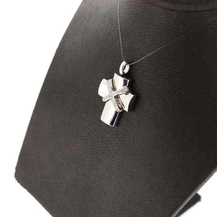 Hanger AL Coro Kruis Witgoud 18 Karaat Briljanten Tweedehands 1378-3116 Juwelier Clem Vercammen.jpg