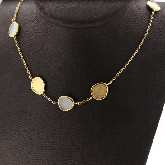 Juweel Femme Adorée Ketting 18 karaat geel goud parelmoer '1335-3118-TWDH' Juweel Femme Adorée Ketting 18 karaat geel goud parelmoer '1335-3118-TWDH'