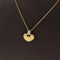 Juweel Chimento Ketting met hanger hart bicolor wit en geelgoud 18 karaat Briljanten '1056-3095-TWDH' Juweel Chimento Ketting met hanger hart bicolor wit en geelgoud 18 karaat Briljanten '1056-3095-TWDH'