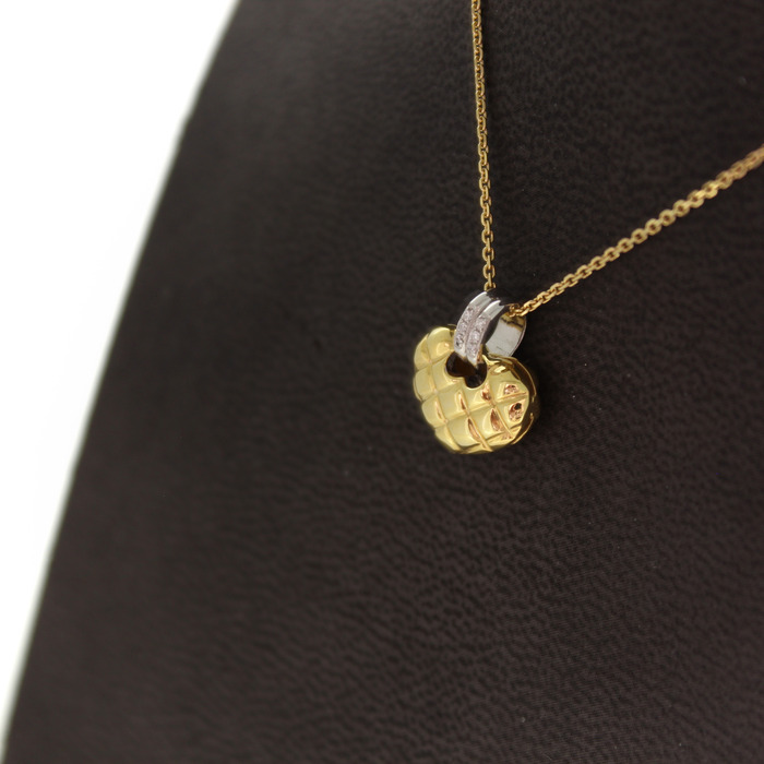 Chimento Ketting Bicolor Wit Geelgoud 18 Karaat Briljanten Tweedehands 1056-3095 Juwelier Clem Vercammen.jpg