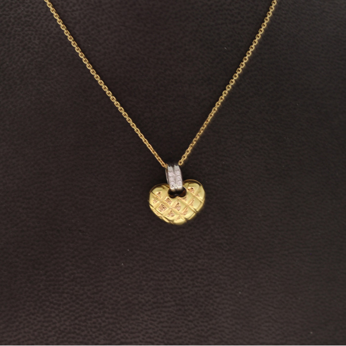 Chimento Ketting Bicolor Wit Geelgoud 18 Karaat Briljanten Tweedehands 1056-3095 Juwelier Clem Vercammen.jpg