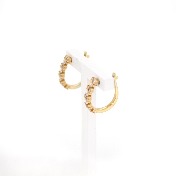 Femme Adoree Creolen Geelgoud 18 Karaat Briljanten Tweedehands 1061-3099 Juwelier-Clem Vercammen.jpg