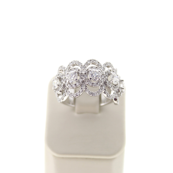 Ring Coctail Witgoud 18 Karaat Briljanten Tweedehands 1403-3129 Juwelier Clem Vercammen.jpg