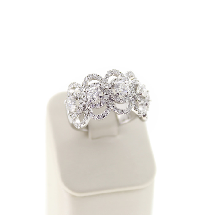 Ring Coctail Witgoud 18 Karaat Briljanten Tweedehands 1403-3129 Juwelier Clem Vercammen.jpg