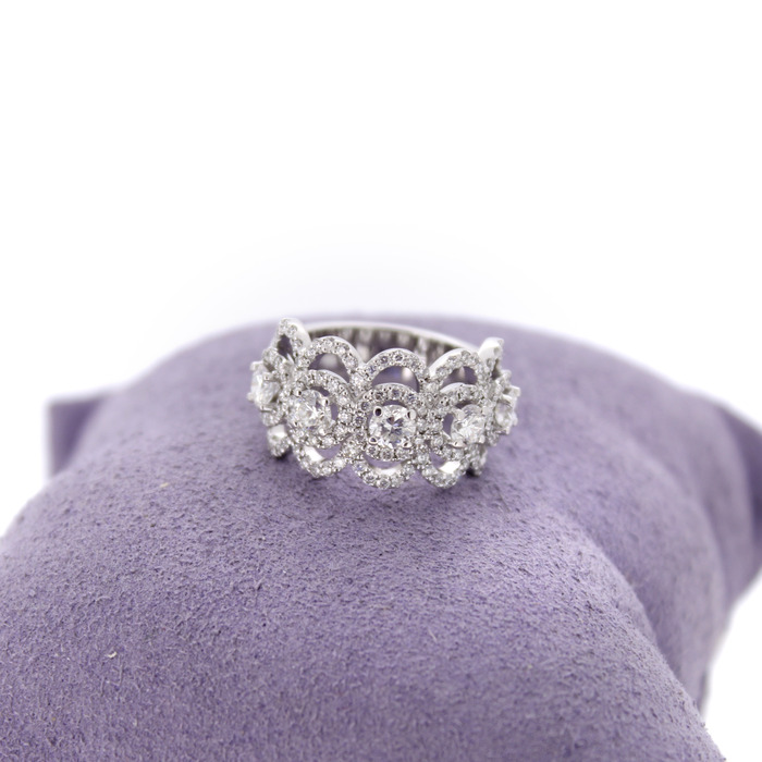 Ring Coctail Witgoud 18 Karaat Briljanten Tweedehands 1403-3129 Juwelier Clem Vercammen.jpg