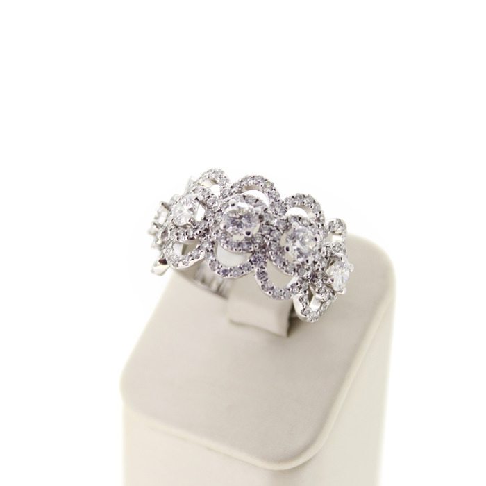 Ring Coctail Witgoud 18 Karaat Briljanten Tweedehands 1403-3129 Juwelier Clem Vercammen.jpg