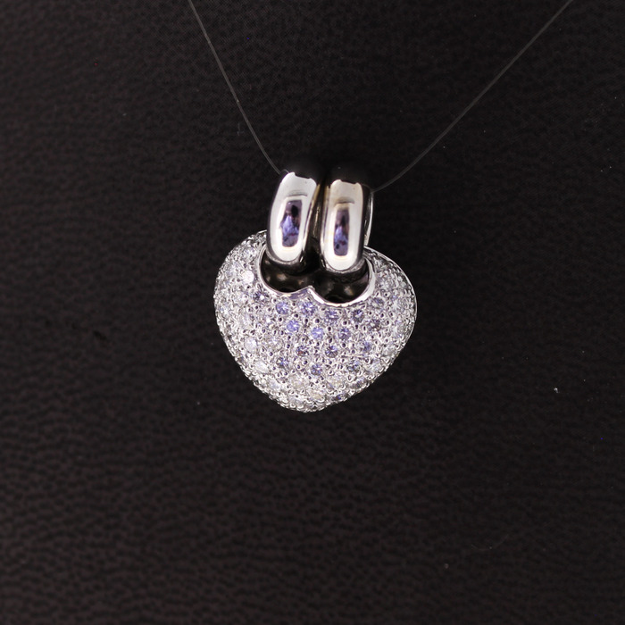 Hanger Hart Witgoud 18 Karaat Briljanten Tweedehands 1406-3128 Juwelier Clem Vercammen.jpg