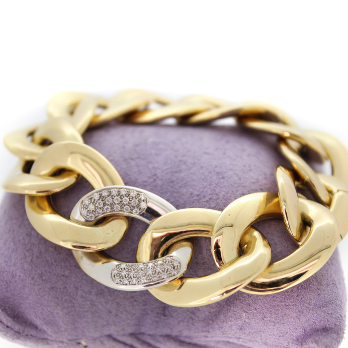 Armband Bicolor Wit Geelgoud 18 Karaat Briljanten Tweedehands 81818-3088 Juwelier Clem Vercammen.jpg