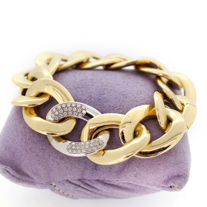 Armband Bicolor Wit Geelgoud 18 Karaat Briljanten Tweedehands 81818-3088 Juwelier Clem Vercammen.jpg