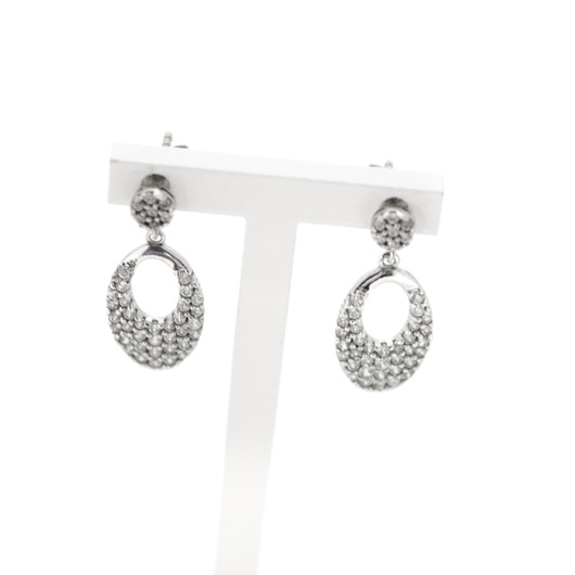 Juweel Oorstekers witgoud 18 karaat zirconium steentjes '81820-3090-TWDH' Juweel Oorstekers witgoud 18 karaat zirconium steentjes '81820-3090-TWDH'