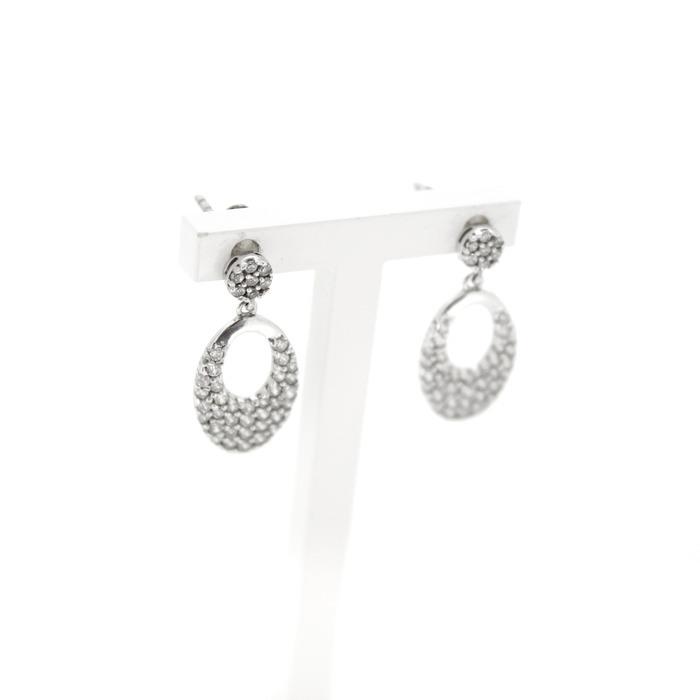 Oorstekers Witgoud 18 Karaat Zirconium Steentjes Tweedehands 81820-3090 Juwelier Clem Vercammen.jpg