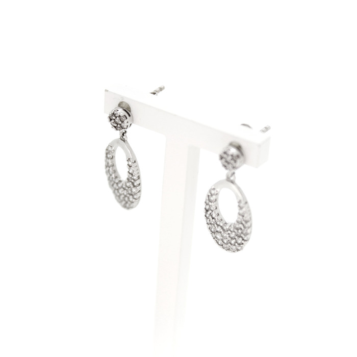 Oorstekers Witgoud 18 Karaat Zirconium Steentjes Tweedehands 81820-3090 Juwelier Clem Vercammen.jpg