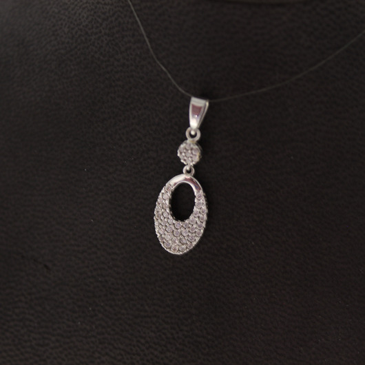 Juweel Hanger witgoud 18 karaat Zirocnium steentjes '81820-3091-TWDH' Juweel Hanger witgoud 18 karaat Zirocnium steentjes '81820-3091-TWDH'