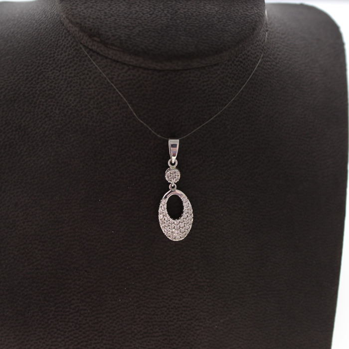 Hanger Witgoud 18 Karaat Zirconium Steentjes Tweedehands 81820-3091 Juwelier Clem Vercammen.jpg