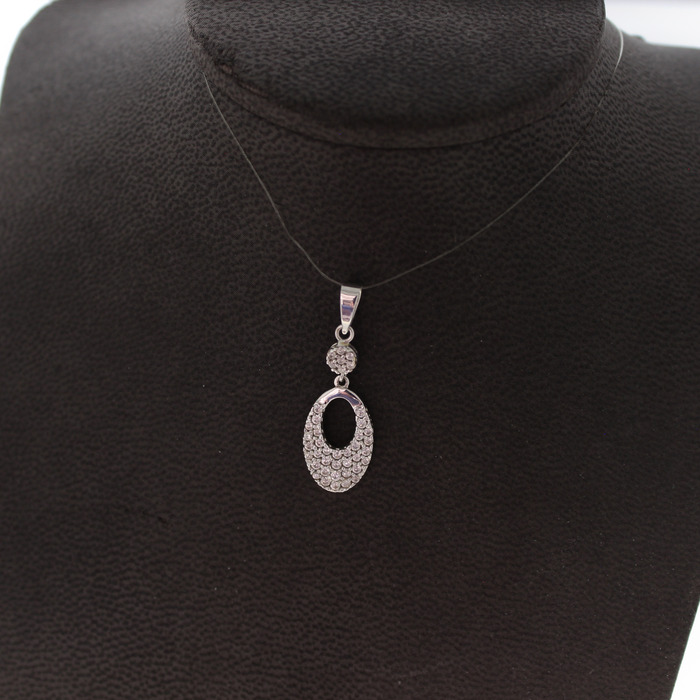 Hanger Witgoud 18 Karaat Zirconium Steentjes Tweedehands 81820-3091 Juwelier Clem Vercammen.jpg