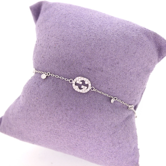 Juweel Armband Gucci Witgoud 18 karaat briljantjes '1572-3140-TWDH' Juweel Armband Gucci Witgoud 18 karaat briljantjes '1572-3140-TWDH'