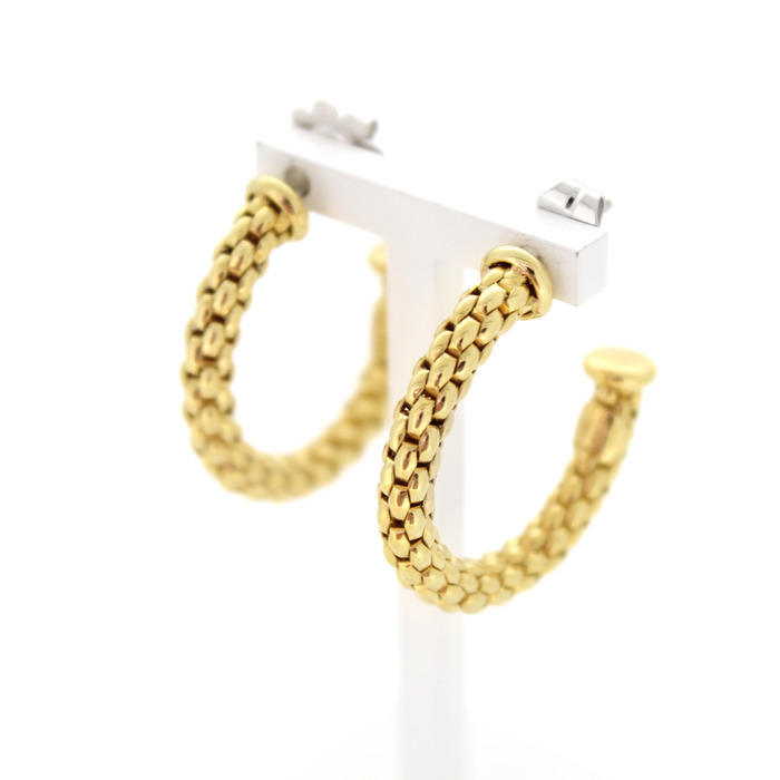 Oorbellen Fope Geelgoud 18 Karaat Tweedehands 81830-3141 Juwelier Clem Vercammen.jpg