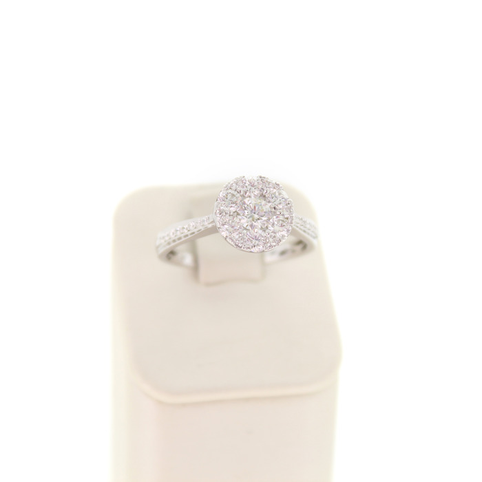 Ring Cocktail Witgoud 18 Karaat Briljanten Tweedehands 1571-3137 Juwelier Clem Vercammen.jpg